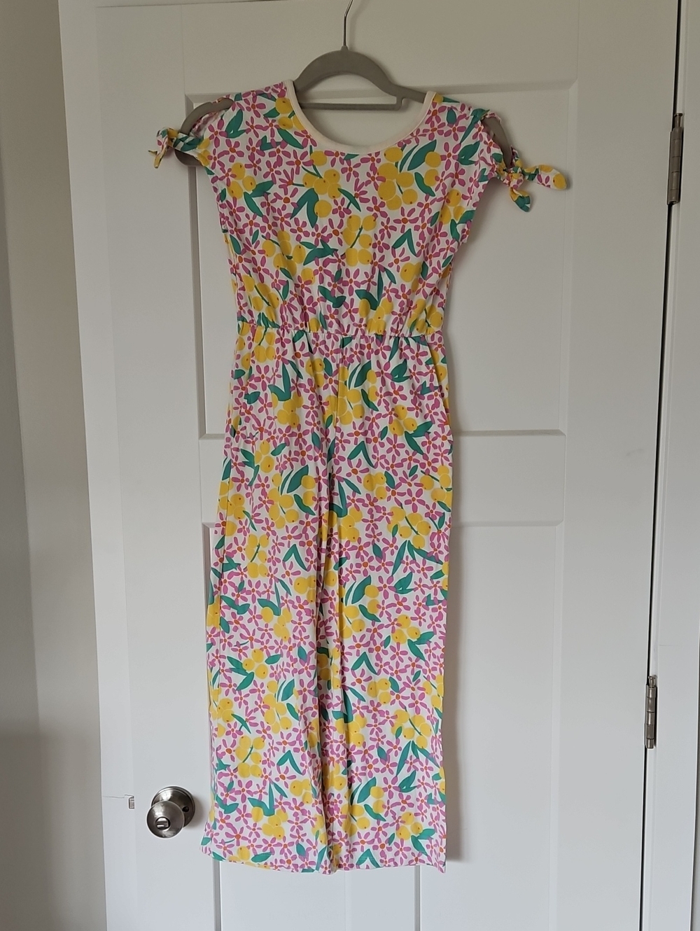 Tea Collection Lemon Floral Girls Jumpsuit- Size 8